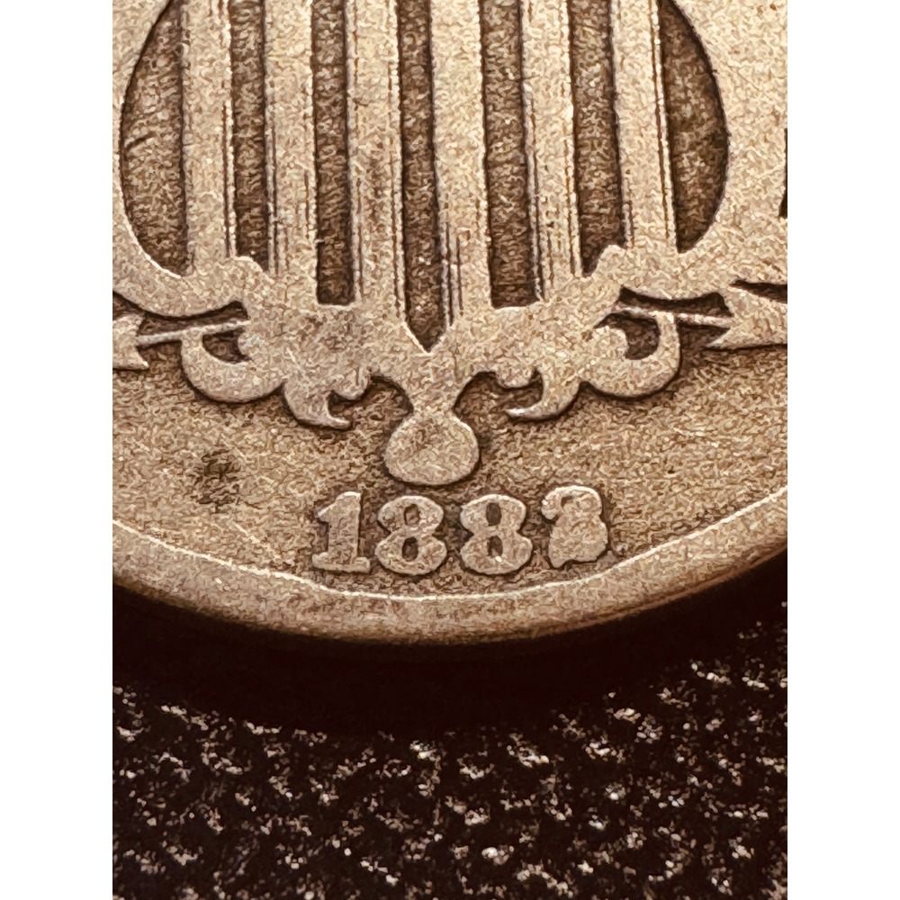 1883 2 Over 3 Error Shield Nickel Rare Overdate Variety US 5 Cent Coin